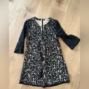 Blu Pepper Black and Cream Lace Top
